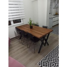 Deryawood Doğal Ahşap Yemek Masası 70x120 cm