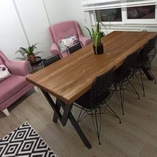 Deryawood Doğal Ahşap Yemek Masası 70x180 cm