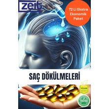 Zeitozon Saç Dökülmeleri (Alopesi) Için Aktif Ozon Yağı Kapsülleri - Güçlü Onarım, Etkili Çözüm, 24'lü