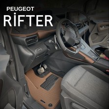 Peugeot Rifter (2018 ve Sonrası) Araca Özel Yeni Nesil Akıllı Oto Paspas(Kahverengi)