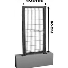 Dekorafence Kanatlı Hazır Panel Çit Kapı Antrasit - Bahçe Kapısı - Panel Tel Çit Kapı