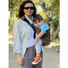 Tiny Trek Child Carrier - 10 Ay - 4 Yaş (18 Kg) Turuncu Leopar Çocuk Taşıyıcı Sling