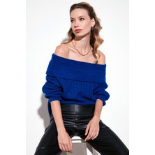 Lela Standart Fit Madonna Yaka Triko Kazak Bayan Kazak 4615216