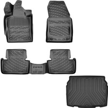 Opel Astra L 3D Havuzlu Paspas + 3D Alt Kısım Bagaj Havuzu Paspası Siyah Set 2022 Sonrası - Rizline