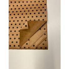 Hobi Tasarım Puantiyeli Baskılı Hediyelik Sarma Kraft Çeyiz Kaplama 125 x 140CM 10'lu Kraft Kağıt