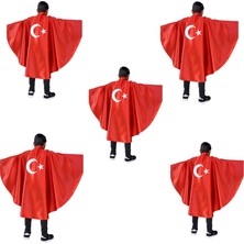 Ay Yıldız Baskılı 29 Ekim Özel Bayrak Pelerin -25 Adet