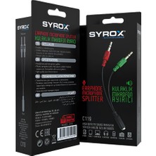 Syrox C119 Kulaklık Mikrofon Ayırıcı Audio Kablo