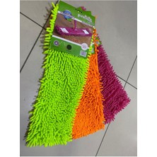 Mediterian 50 cm uzunlukta, 3'lü dayanıklı temizlik mop seti, çok renkli ve kullanışlı seçenek