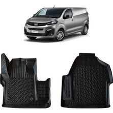 Fiat Scudo 2021 3D Havuzlu Paspas Siyah