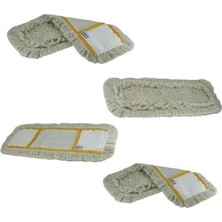 Mediterian 3'lü Nemli Mop Seti, 60cm, 230gr, Pratik Temizlik Aracı, Yedek Seçenek
