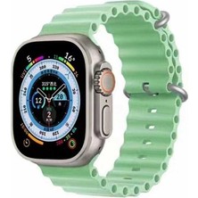 Lopard Apple Watch Uyumlu Ultra - Ultra 2 49MM Metal Toka Silikon Kordon Premium Ocean