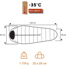 Trimm Nord 750 -35'c Superlite Uyku Tulumu - 185, Lagün Mavisi