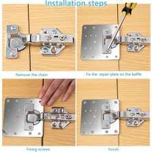 Cngzhn Paslanmaz Çelik Menteşe Onarım Plakası