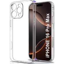 Dexmon iPhone 16 Pro Max Şeffaf Silikon Kılıf 3D Kamera Korumalı Slim Fit Esnek Kapak