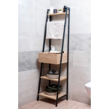 Metal Ahşap Çekmeceli Banyo Boy Dolabı, Banyo Düzenleyici , Çok Amaçlı Raf ,havluluk Banyo Organizer