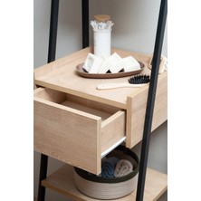 Metal Ahşap Çekmeceli Banyo Boy Dolabı, Banyo Düzenleyici , Çok Amaçlı Raf ,havluluk Banyo Organizer