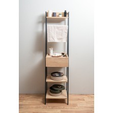 Metal Ahşap Çekmeceli Banyo Boy Dolabı, Banyo Düzenleyici , Çok Amaçlı Raf ,havluluk Banyo Organizer