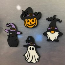 Halloween 4' Lü Magnet Seti - Korkunç ve Eğlenceli Dekoratif Figürler"