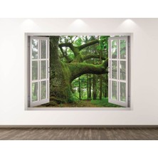 Mediterian Manzara Resimleri Full Hd Baskı 3D Pencere Modern Duvar Sticker