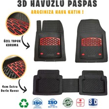 Fiat PALIO 2000 Uyumlu Kırmızı 3D Ekstra Derin Havuzlu Paspas Seti