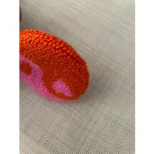 Punch Anahtarlık, Çift Taraflı, Yin Yang Denge Desenli, Punch Işlemeli, Aksesuar, Pembe-Turuncu
