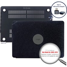 McStorey Macbook Air Kılıf 13.6 inç M2-M3, Simli Kaplama G1505 (TouchID'li Air M2-M3) A2681 A3113 ile Uyumlu