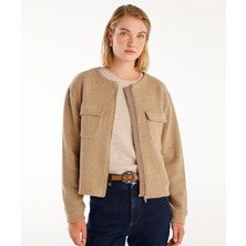 Bisiklet Yakalı Cep Detaylı Hırka