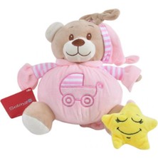 Packt Mall Müzikli Şapkalı Ayı 19 cm Pembe Pelüş Ayı Çocuk Oyuncak