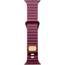 Lopard Apple Watch 1/2/3/4/5/6/7/8/9/s E 42MM 44MM Şeritli Silikon Kordon Krd-73