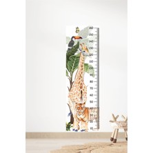 Mediterian Renkli Macera Temalı Boy Ölçer Sticker, Çocuk Odası Dekoru 50x150