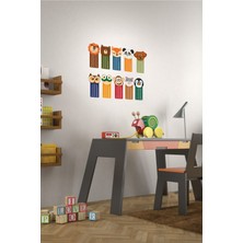 Mediterian Eğlenceli ve öğretici hayvanlar çarpım tablosu seti, renkli ve düz desen, çocuk odası için ideal