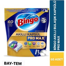 Bingo Akıllı Kapsül Pro Max Bulaşık Makinesi Deterjanı Tableti 60'lı