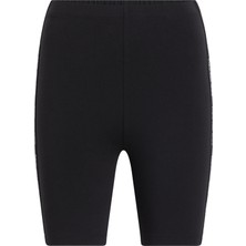 Calvin Klein Kadın Marka Logolu Elastik Bantlı Yüksek Belli Nefes Alabilen Kumaşlı Sportif Görünümlü Siyah Şort J20J223137-BEH