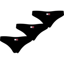 Kadın / Kız Marka Logolu Elastik Bel Bantlı Günlük Kullanıma Uygun Siyah Külot UW0UW05641-0SI