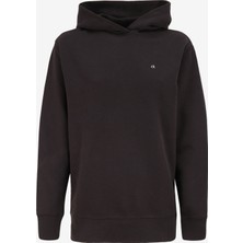 Calvin Klein Kapüşon Yaka Baskılı Siyah Kadın Sweatshırt Ck Emb Graphıc Relaxed Hoodıe