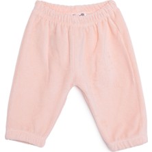 HelloBaby Basic Lastikli Kadife Eşofman Alt Kız Bebek