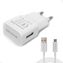 Lg K7şarj Cihazı + Micro USB Data Kablosu, Beyaz, 2A INV-700