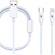 BN93 iPhone Lightning ve Type-C 2in1 Kablo 5 Amper Hızlı Şarj Fast Charging