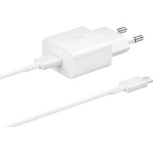 15 Watt USB Type-C Hızlı Şarj Adaptörü, Veri Kablolu Şarj Cihazı, Beyaz