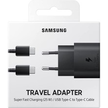 Store 25W Süper Hızlı Şarj Aleti EP-TA800X USB Kablo ve Şarj Cihazı Adaptörü Seti Type-C Siyah