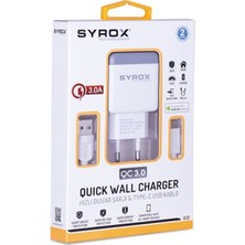 Sarj Cihazı Seti Type-C Hızlı Ev Şarj Aleti 3.0A (Q32 Beyaz)