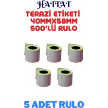 Hattat Terazi Etiketi 40MM x 58MM 500'LÜ Termal Rulo Etiket Dayanıklı Net Baskı