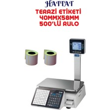 Hattat Terazi Etiketi 40MM x 58MM 500'LÜ Termal Rulo Etiket Dayanıklı Net Baskı