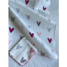 Masal Baby Kids Çok Amaçlı Müslin Örtü 80X90CM & Müslin Mendil Seti / Yeni Doğan/bebek /çocuk Müslin Bez / Müslin Battaniye