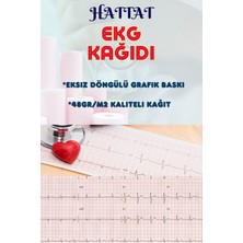 FRM 3 Adet Rulo Ekg Ecg 210MMX20METRE Tam Metrajlı Yüksek Kaliteli Hassas Karelajlı Rulo Termal Kağıt