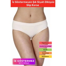 Carlburn Özel Üretim Sıkılaştırıcı Toparlayıcı Iz Göstermeyen Düşük Bel Siyah Dikişsiz Slip Korse