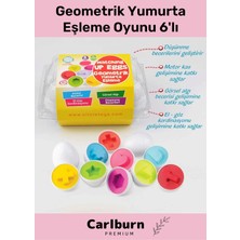 Özel Üretim Zeka Geliştirici Eğitici Çocuk El Göz Kordinasyonu Geometrik Yumurta Eşleme Oyunu 6'lı