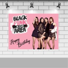 Parti Furyası Black Pink Parti Malzemeleri Black Pink Doğum Günü Afişi 70X100