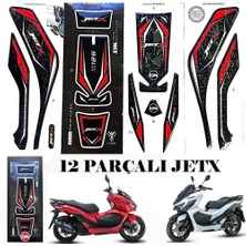 Sym Jet-X 125 Tank Ped Seti 12 Pcs Kırmızı