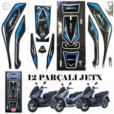 Sym Jet-X 125 Tank Ped Seti 12 Pcs Mavi